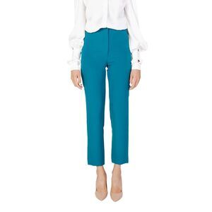 Silence Tailored Teal Cropped Pants Women Green Trousers